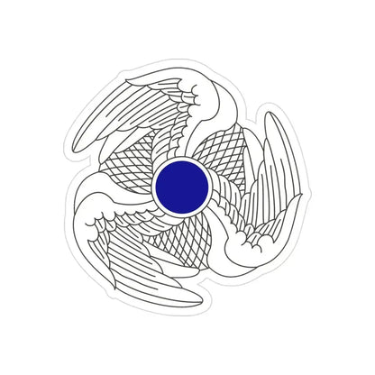 222 Aviation Regiment (U.S. Army) REVERSE PRINT Transparent Die-Cut STICKER 3 Inch Die-Cut Transparent - The Sticker Space