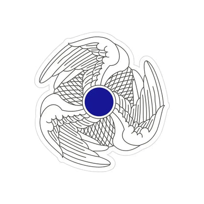 222 Aviation Regiment (U.S. Army) REVERSE PRINT Transparent Die-Cut STICKER 4 Inch Die-Cut Transparent - The Sticker Space