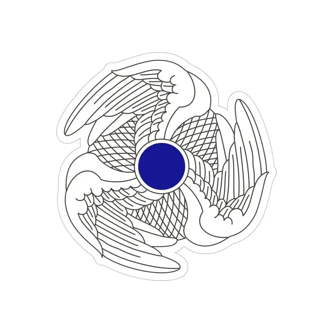 222 Aviation Regiment (U.S. Army) REVERSE PRINT Transparent Die-Cut STICKER 5 Inch Die-Cut Transparent - The Sticker Space