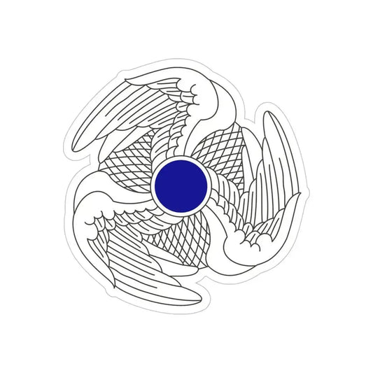 222 Aviation Regiment (U.S. Army) REVERSE PRINT Transparent Die-Cut STICKER 6 Inch Die-Cut Transparent - The Sticker Space