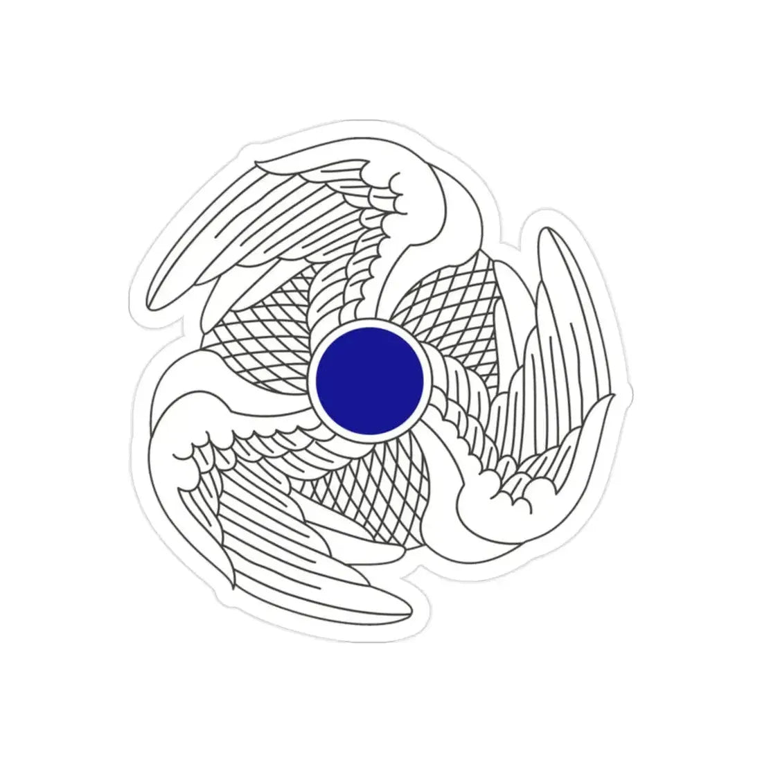 222 Aviation Regiment (U.S. Army) REVERSE PRINT Transparent Die-Cut STICKER - The Sticker Space