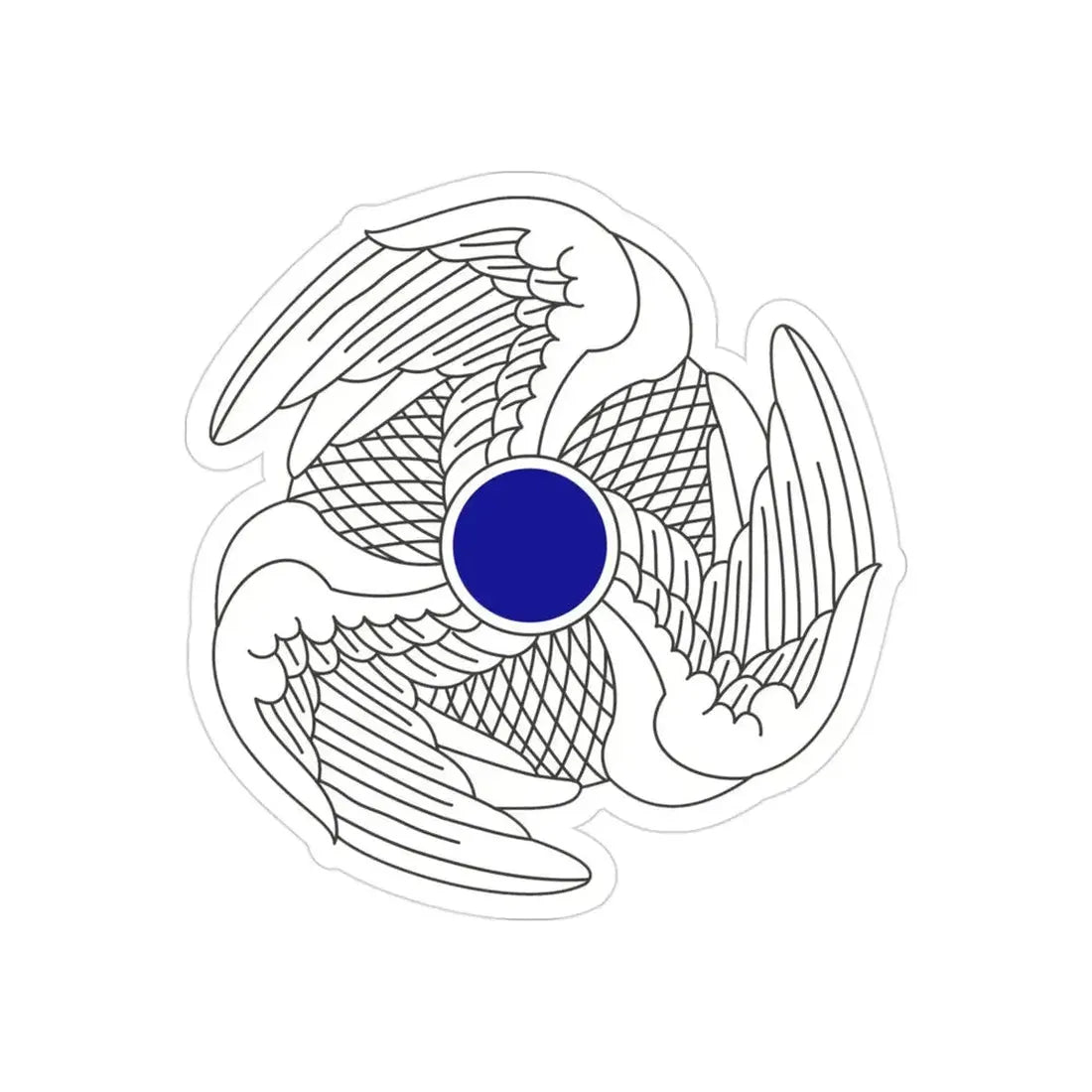 222 Aviation Regiment (U.S. Army) REVERSE PRINT Transparent Die-Cut STICKER - The Sticker Space