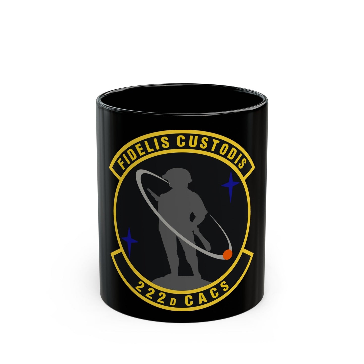 222d Command & Control Squadron (U.S. Air Force) Black Coffee Mug-11oz-The Sticker Space