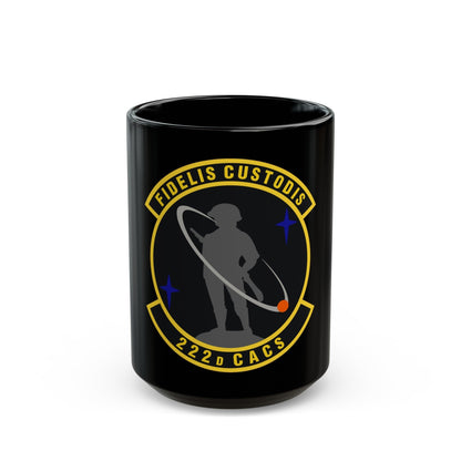 222d Command & Control Squadron (U.S. Air Force) Black Coffee Mug-15oz-The Sticker Space