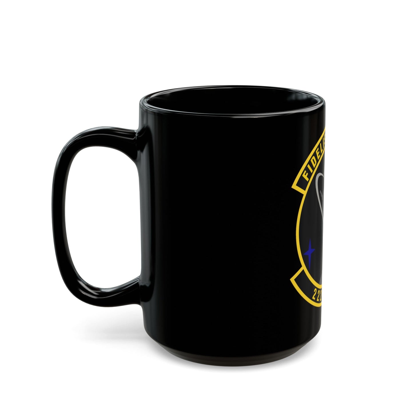 222d Command & Control Squadron (U.S. Air Force) Black Coffee Mug-The Sticker Space