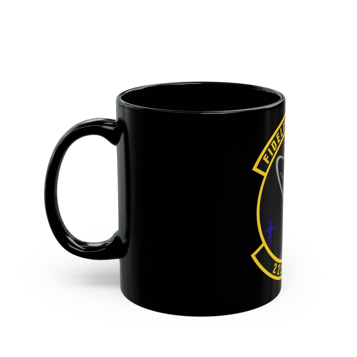 222d Command & Control Squadron (U.S. Air Force) Black Coffee Mug-The Sticker Space