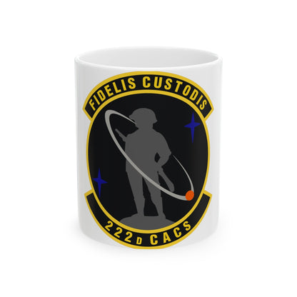 222d Command & Control Squadron (U.S. Air Force) White Coffee Mug-11oz-The Sticker Space