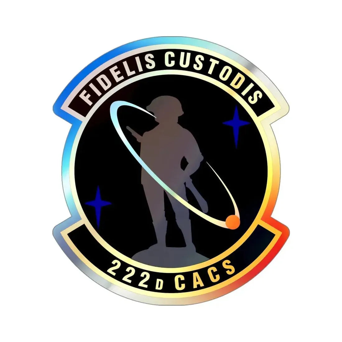 222d Command & Control Squadron (U.S. Air Force) Holographic STICKER Die-Cut Vinyl Decal - The Sticker Space