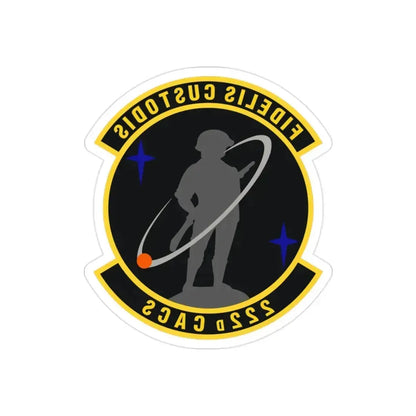 222d Command & Control Squadron (U.S. Air Force) REVERSE PRINT Transparent Die-Cut STICKER 2 Inch Die-Cut Transparent - The Sticker Space