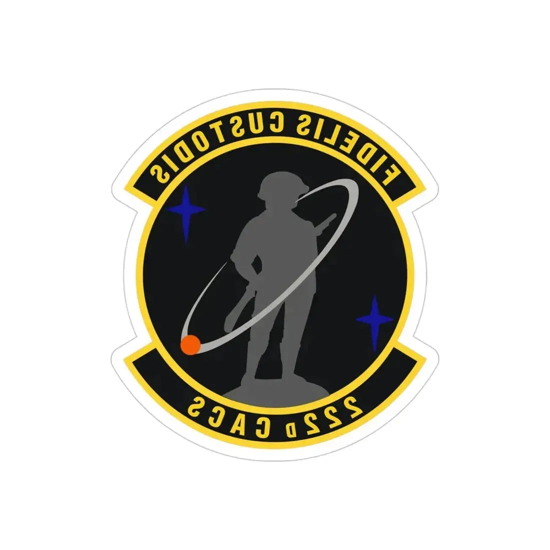 222d Command & Control Squadron (U.S. Air Force) REVERSE PRINT Transparent Die-Cut STICKER - The Sticker Space