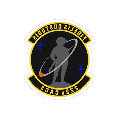 222d Command & Control Squadron (U.S. Air Force) REVERSE PRINT Transparent Die-Cut STICKER - The Sticker Space