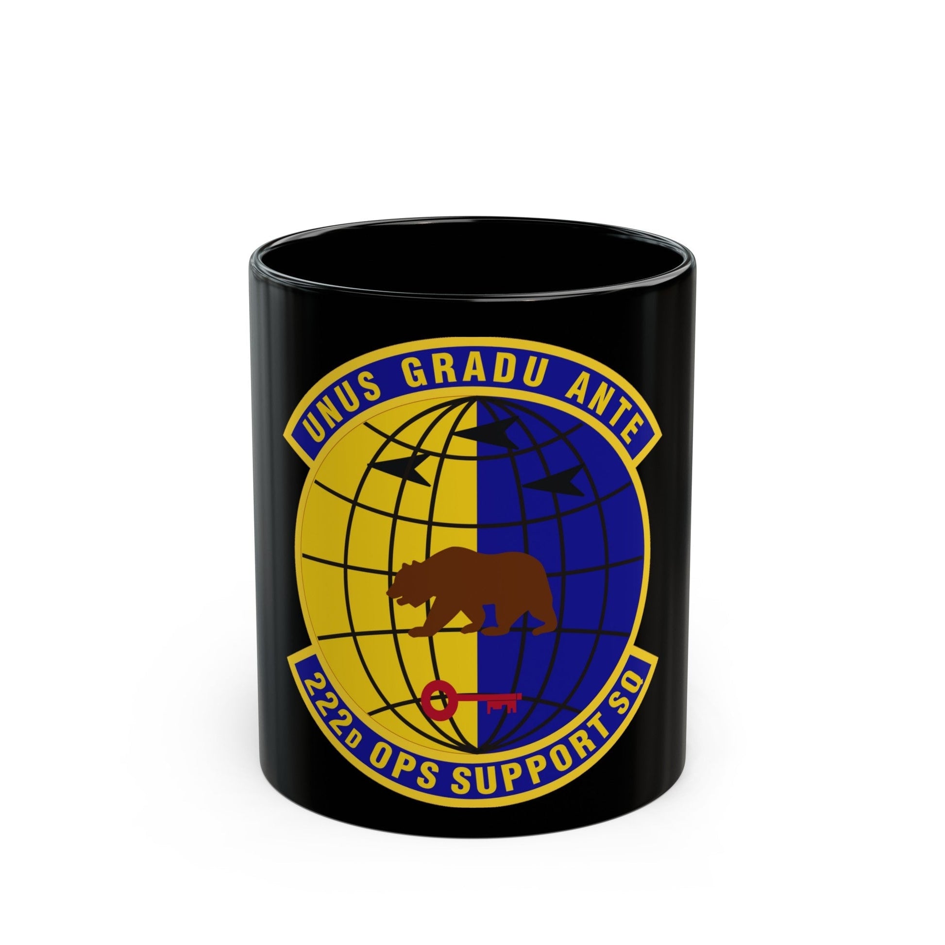 222d Operations Support Squadron (U.S. Air Force) Black Coffee Mug-11oz-The Sticker Space