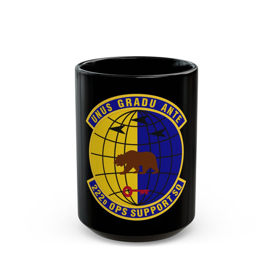 222d Operations Support Squadron (U.S. Air Force) Black Coffee Mug-15oz-The Sticker Space