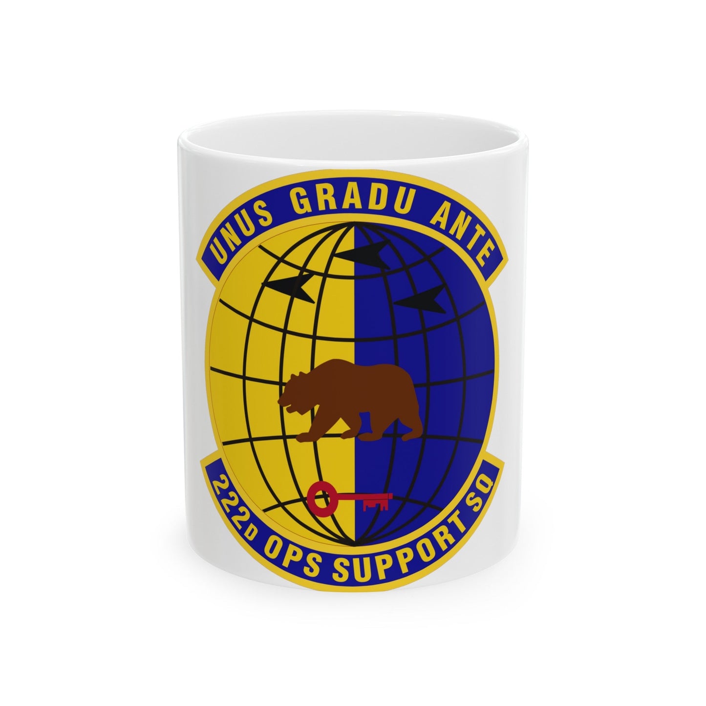 222d Operations Support Squadron (U.S. Air Force) White Coffee Mug-11oz-The Sticker Space