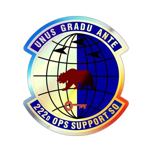 222d Operations Support Squadron (U.S. Air Force) Holographic STICKER Die-Cut Vinyl Decal 6 Inch Holographic - The Sticker Space