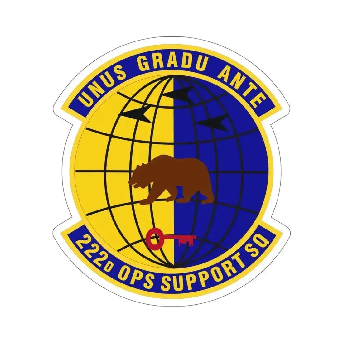 222d Operations Support Squadron (U.S. Air Force) STICKER Vinyl Die-Cut Decal 6 Inch - The Sticker Space