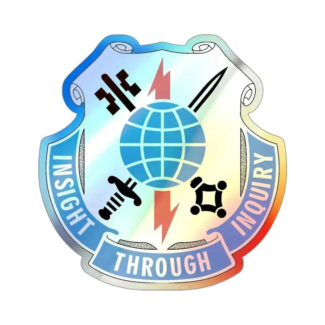 223 Military Intelligence Battalion (U.S. Army) Holographic STICKER Die-Cut Vinyl Decal 4 Inch Holographic - The Sticker Space