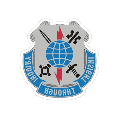 223 Military Intelligence Battalion (U.S. Army) REVERSE PRINT Transparent Die-Cut STICKER 5 Inch Die-Cut Transparent - The Sticker Space