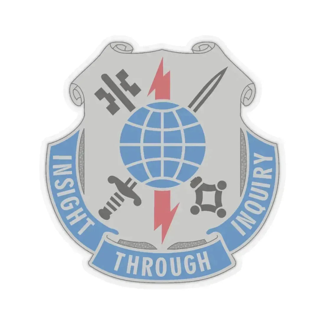 223 Military Intelligence Battalion (U.S. Army) STICKER Vinyl Kiss-Cut Decal 4 Inch Transparent - The Sticker Space