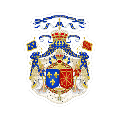 Grand Royal Coat of Arms of France & Navarre - STICKER Vinyl Kiss-Cut Decal
