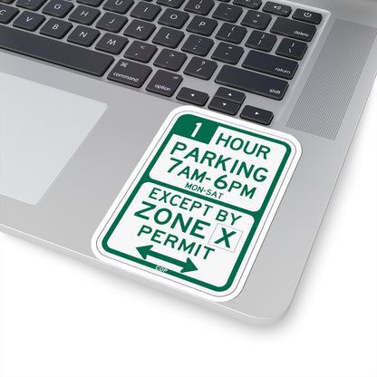 PBOT Road sign P4436 (Oregon) (Road Sign) STICKER Vinyl Kiss-Cut Decal