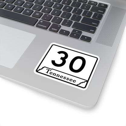 Tennessee 30 (Tennessee) (Road Sign) STICKER Vinyl Kiss-Cut Decal