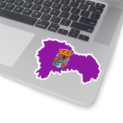 Flag-map of Guadalajara Province (Spain) STICKER Vinyl Kiss-Cut Decal