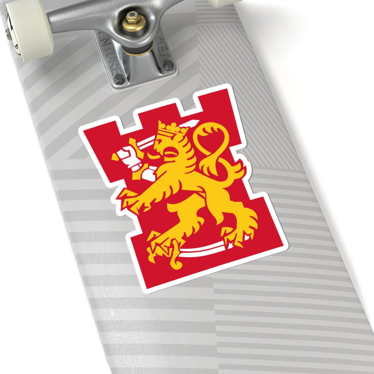 Suomen Puolustusvoimien tornileijona (Finland) (Coat of Arms) STICKER Vinyl Kiss-Cut Decal