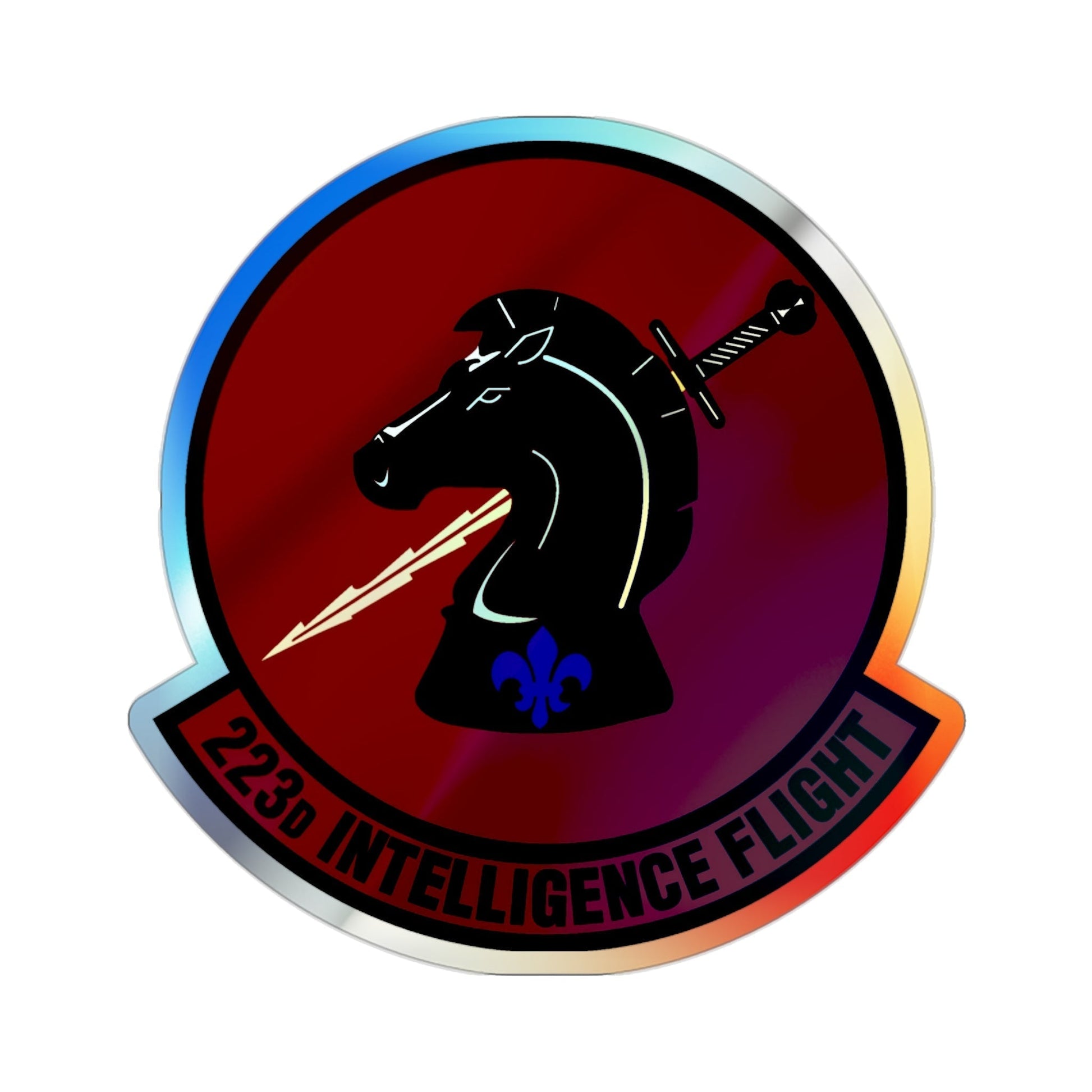 223d Intelligence Flight (U.S. Air Force) Holographic STICKER Die-Cut Vinyl Decal-2 Inch-The Sticker Space