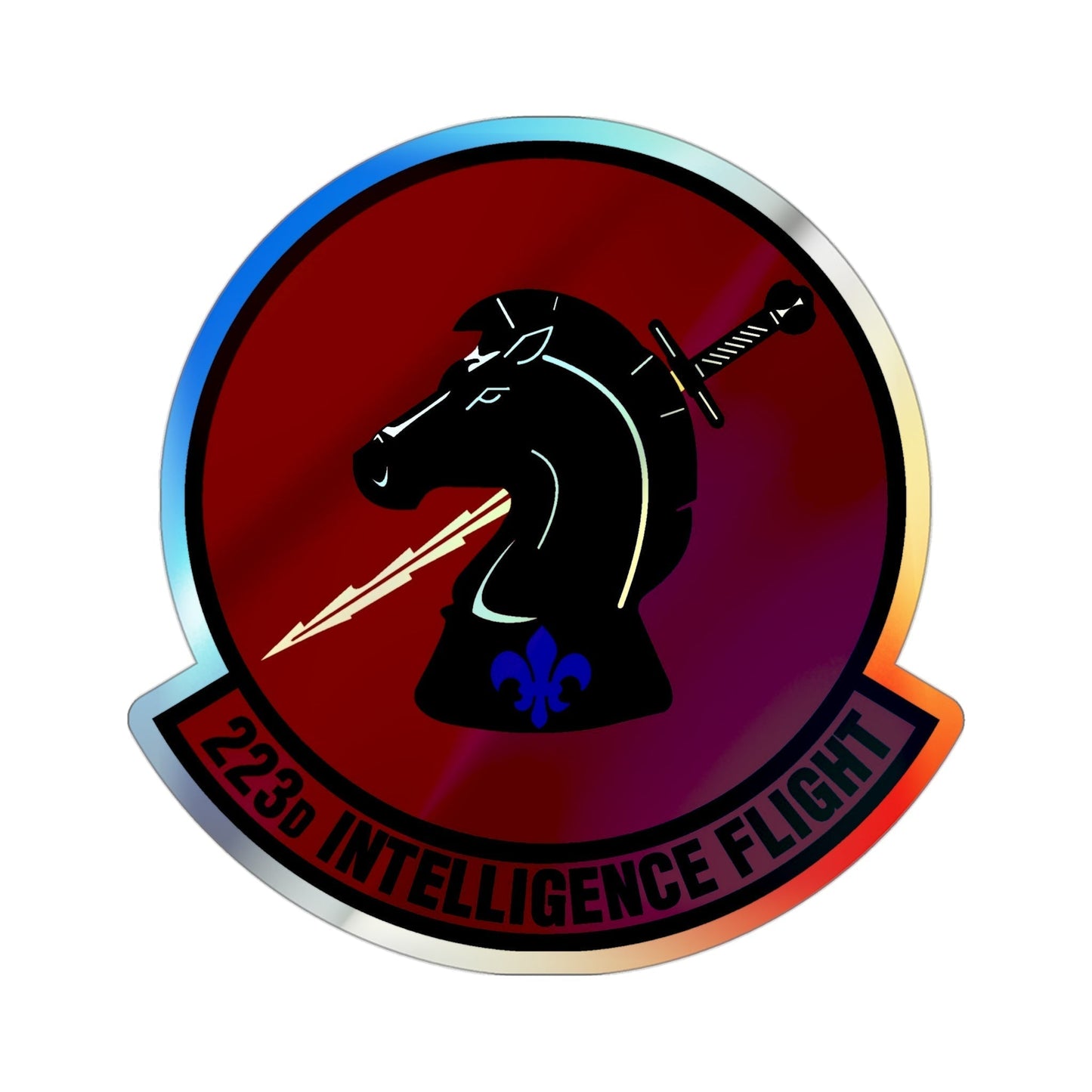 223d Intelligence Flight (U.S. Air Force) Holographic STICKER Die-Cut Vinyl Decal-3 Inch-The Sticker Space