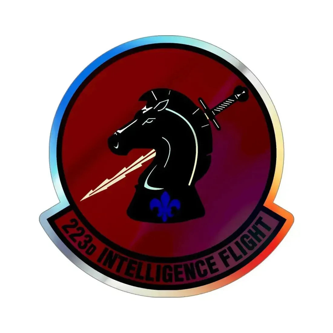 223d Intelligence Flight (U.S. Air Force) Holographic STICKER Die-Cut Vinyl Decal 4 Inch Holographic - The Sticker Space