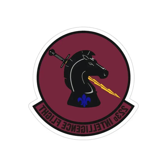 223d Intelligence Flight (U.S. Air Force) REVERSE PRINT Transparent Die-Cut STICKER 6 Inch Die-Cut Transparent - The Sticker Space