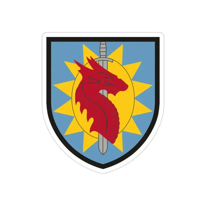 224 Sustainment Brigade (U.S. Army) REVERSE PRINT Transparent Die-Cut STICKER 5 Inch Die-Cut Transparent - The Sticker Space