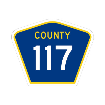 County 117 MN (Minnesota) (Road Sign) STICKER Vinyl Kiss-Cut Decal