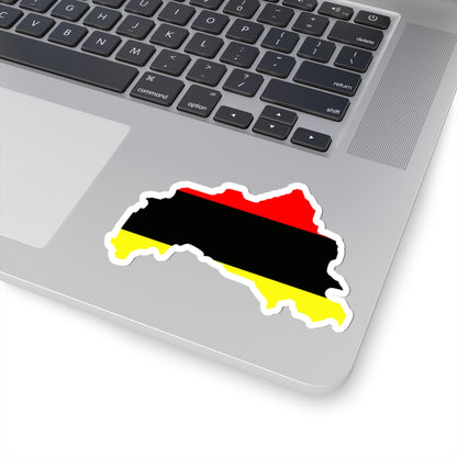 Flag map of Tetovo Municipality Macedonia (North Macedonia) STICKER Vinyl Kiss-Cut Decal