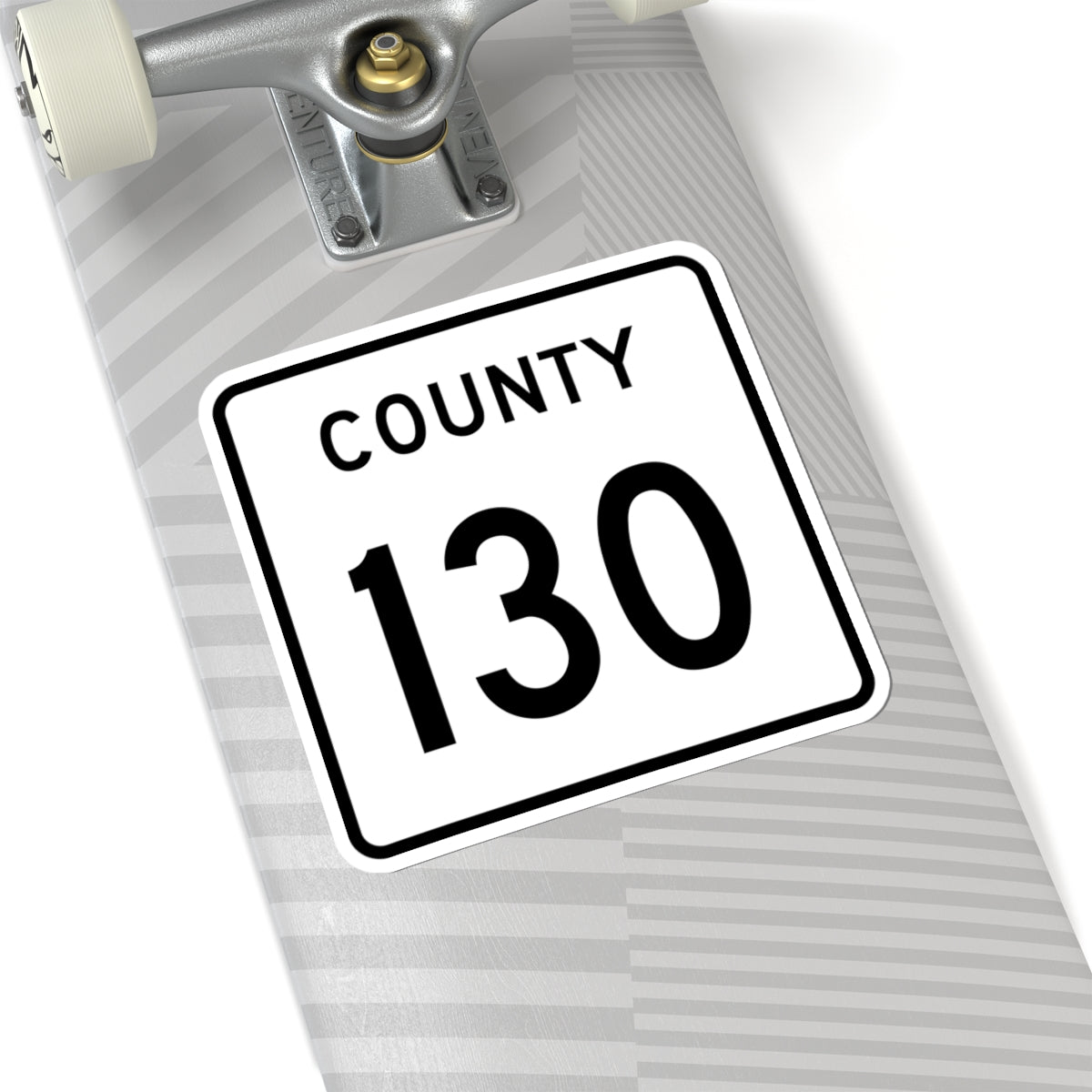 County 130 square (Minnesota) (Road Sign) STICKER Vinyl Kiss-Cut Decal