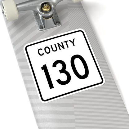 County 130 square (Minnesota) (Road Sign) STICKER Vinyl Kiss-Cut Decal
