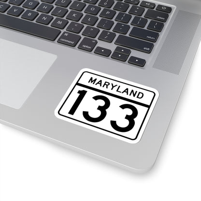 MD Route 133 (Maryland) (Road Sign) STICKER Vinyl Kiss-Cut Decal