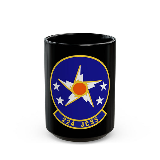 224th Joint Communications Support Squadron (U.S. Air Force) Black Coffee Mug-15oz-The Sticker Space