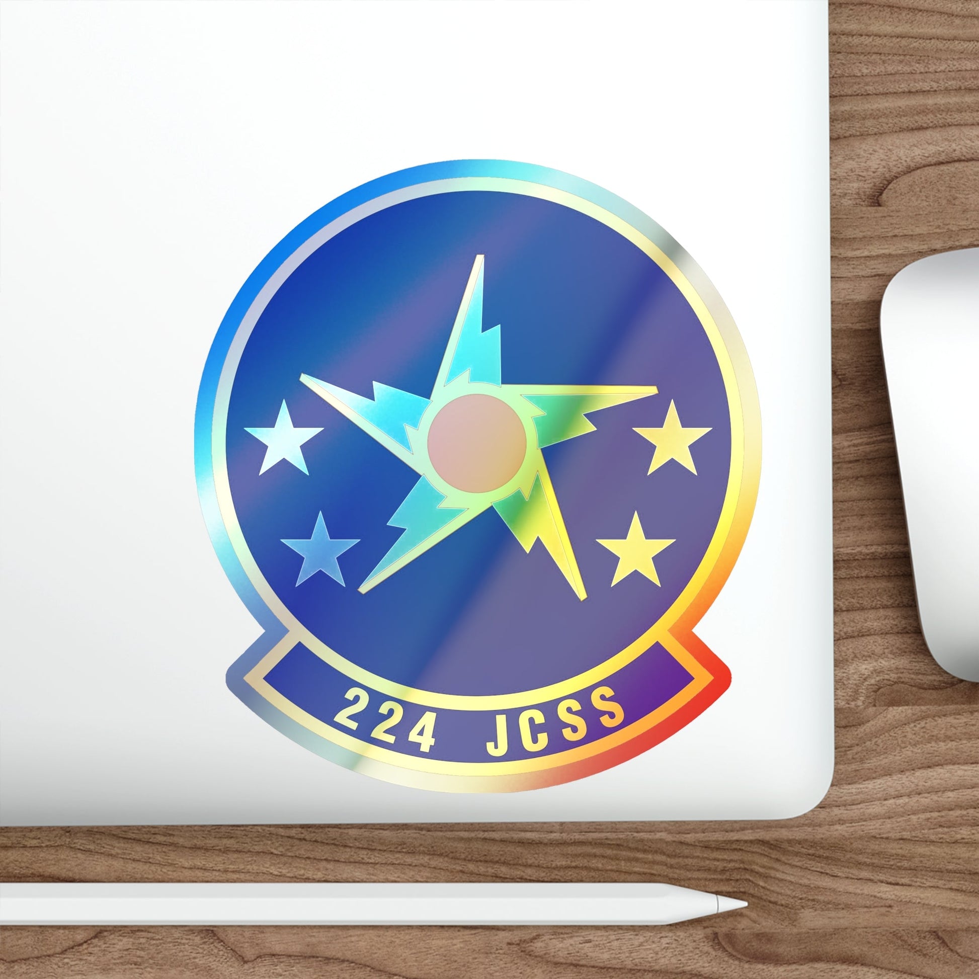 224th Joint Communications Support Squadron (U.S. Air Force) Holographic STICKER Die-Cut Vinyl Decal-The Sticker Space