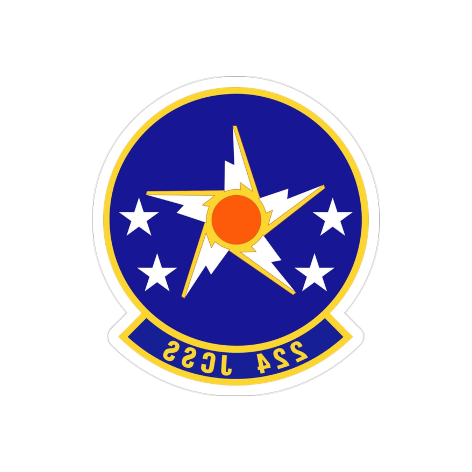 224th Joint Communications Support Squadron (U.S. Air Force) REVERSE PRINT Transparent STICKER-2 Inch-The Sticker Space