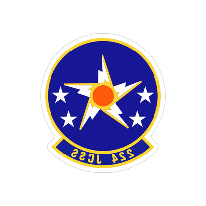 224th Joint Communications Support Squadron (U.S. Air Force) REVERSE PRINT Transparent STICKER-3 Inch-The Sticker Space