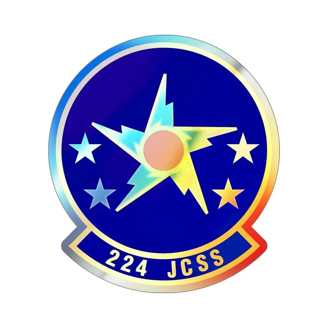 224th Joint Communications Support Squadron (U.S. Air Force) Holographic STICKER Die-Cut Vinyl Decal - The Sticker Space