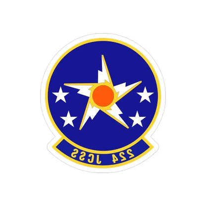 224th Joint Communications Support Squadron (U.S. Air Force) REVERSE PRINT Transparent Die-Cut STICKER 2 Inch Die-Cut Transparent - The Sticker Space