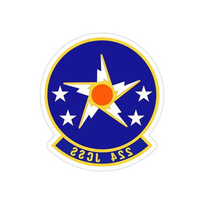 224th Joint Communications Support Squadron (U.S. Air Force) REVERSE PRINT Transparent Die-Cut STICKER 5 Inch Die-Cut Transparent - The Sticker Space
