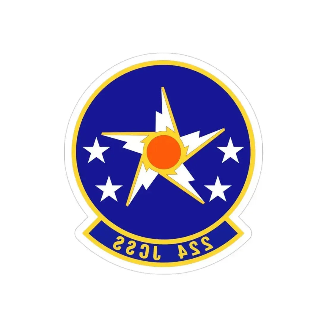 224th Joint Communications Support Squadron (U.S. Air Force) REVERSE PRINT Transparent Die-Cut STICKER - The Sticker Space