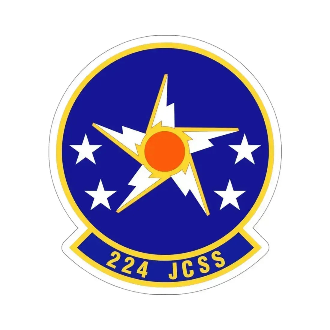 224th Joint Communications Support Squadron (U.S. Air Force) STICKER Vinyl Die-Cut Decal 4 Inch - The Sticker Space