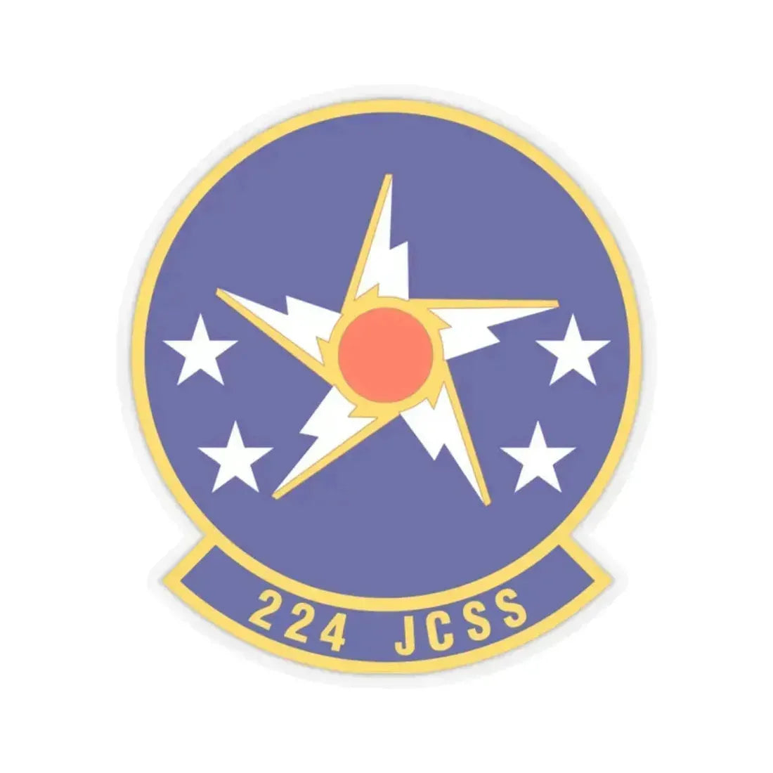 224th Joint Communications Support Squadron (U.S. Air Force) STICKER Vinyl Kiss-Cut Decal 2 Inch Transparent - The Sticker Space