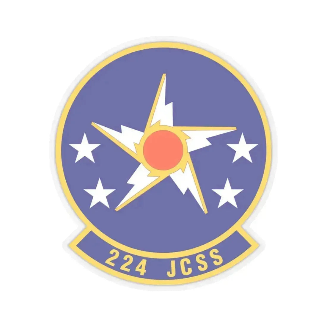 224th Joint Communications Support Squadron (U.S. Air Force) STICKER Vinyl Kiss-Cut Decal 3 Inch Transparent - The Sticker Space