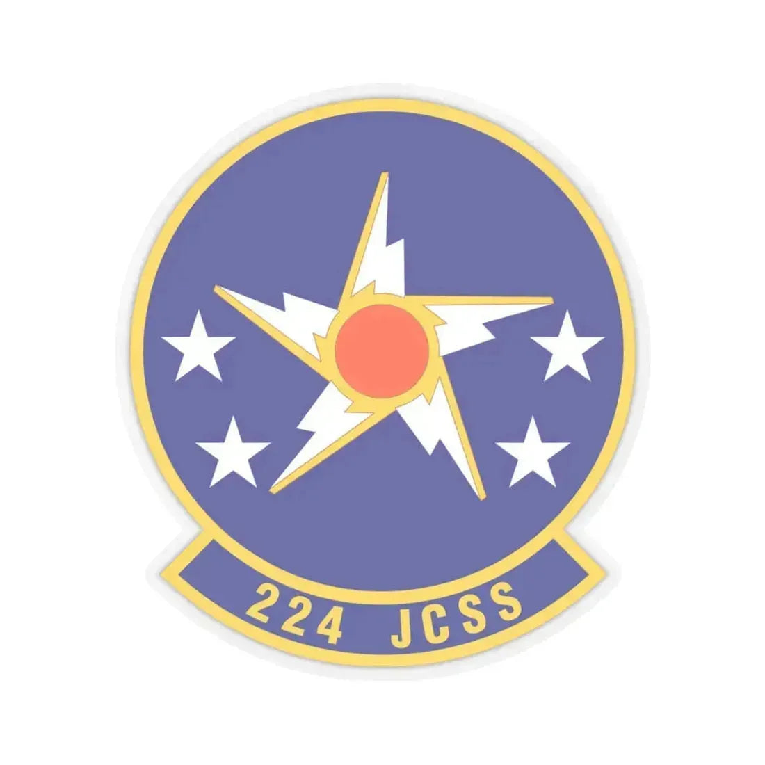 224th Joint Communications Support Squadron (U.S. Air Force) STICKER Vinyl Kiss-Cut Decal 4 Inch Transparent - The Sticker Space